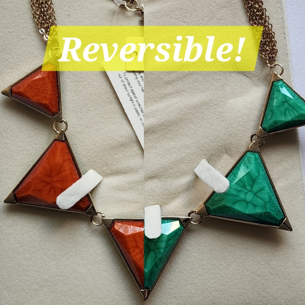 Amrita Singh Reversible "Bermuda" Necklace in Turqoise/Coral